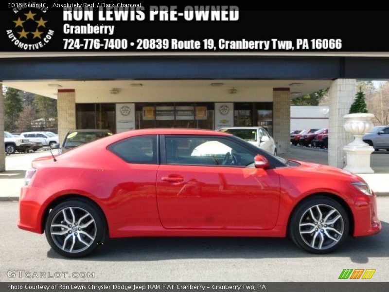 Absolutely Red / Dark Charcoal 2015 Scion tC