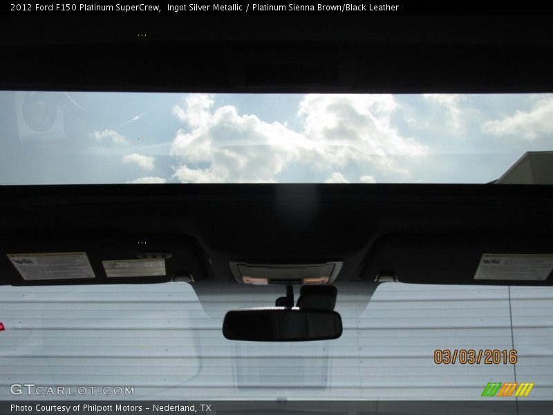 Ingot Silver Metallic / Platinum Sienna Brown/Black Leather 2012 Ford F150 Platinum SuperCrew