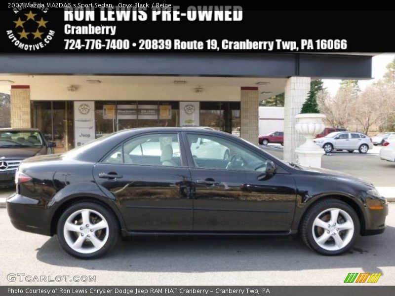 Onyx Black / Beige 2007 Mazda MAZDA6 s Sport Sedan