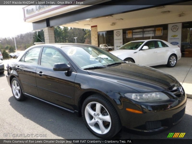 Onyx Black / Beige 2007 Mazda MAZDA6 s Sport Sedan
