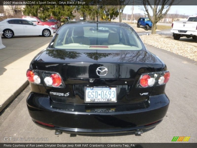 Onyx Black / Beige 2007 Mazda MAZDA6 s Sport Sedan