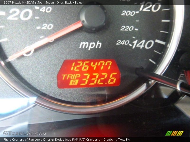 Onyx Black / Beige 2007 Mazda MAZDA6 s Sport Sedan