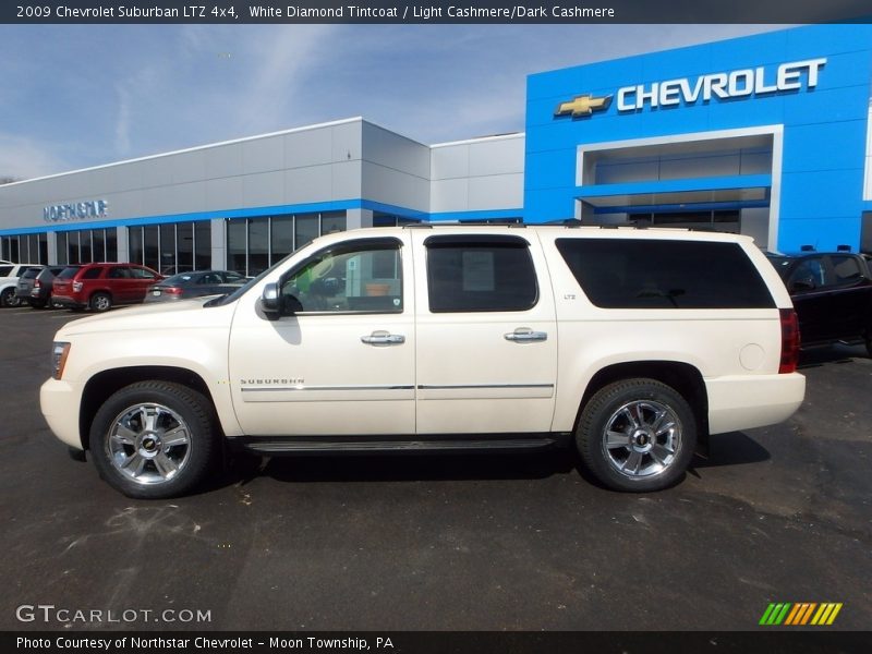 White Diamond Tintcoat / Light Cashmere/Dark Cashmere 2009 Chevrolet Suburban LTZ 4x4