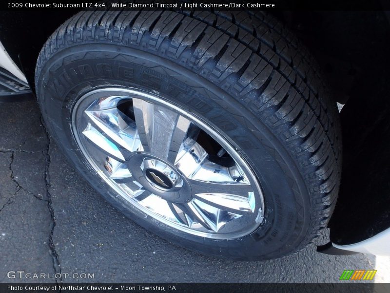 White Diamond Tintcoat / Light Cashmere/Dark Cashmere 2009 Chevrolet Suburban LTZ 4x4