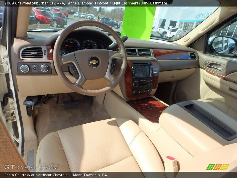 White Diamond Tintcoat / Light Cashmere/Dark Cashmere 2009 Chevrolet Suburban LTZ 4x4