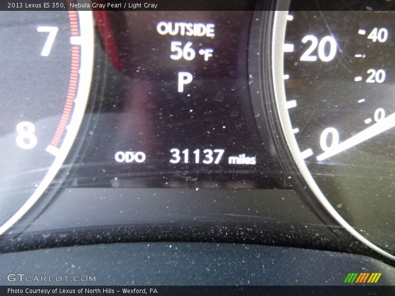 Nebula Gray Pearl / Light Gray 2013 Lexus ES 350