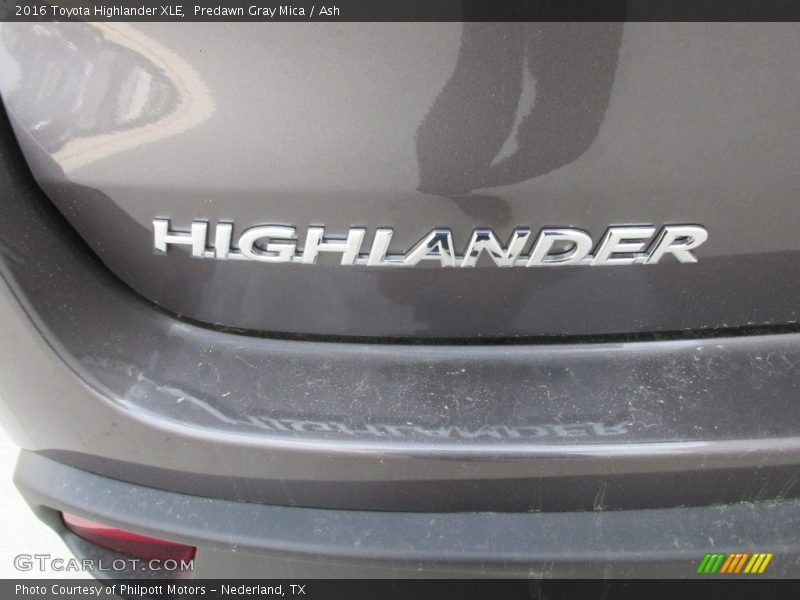 Predawn Gray Mica / Ash 2016 Toyota Highlander XLE