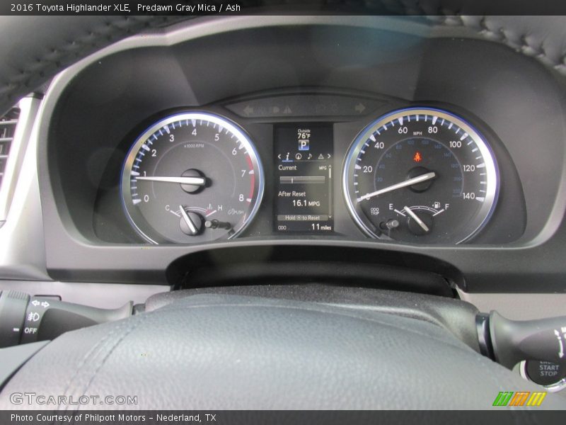 Predawn Gray Mica / Ash 2016 Toyota Highlander XLE