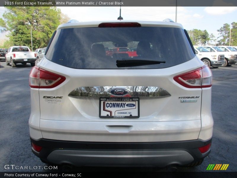 White Platinum Metallic / Charcoal Black 2016 Ford Escape Titanium
