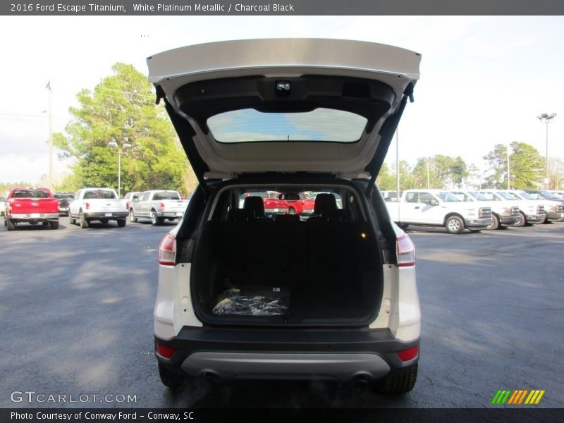 White Platinum Metallic / Charcoal Black 2016 Ford Escape Titanium