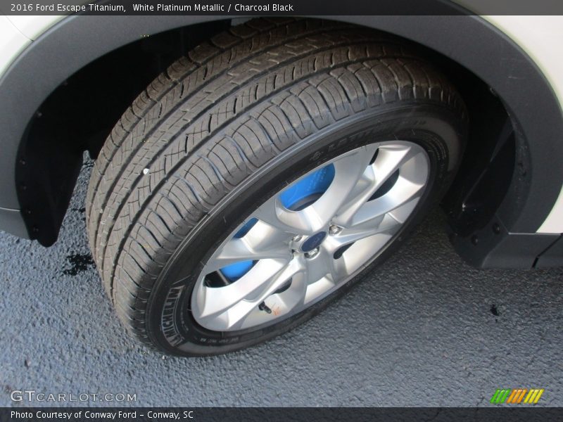 White Platinum Metallic / Charcoal Black 2016 Ford Escape Titanium