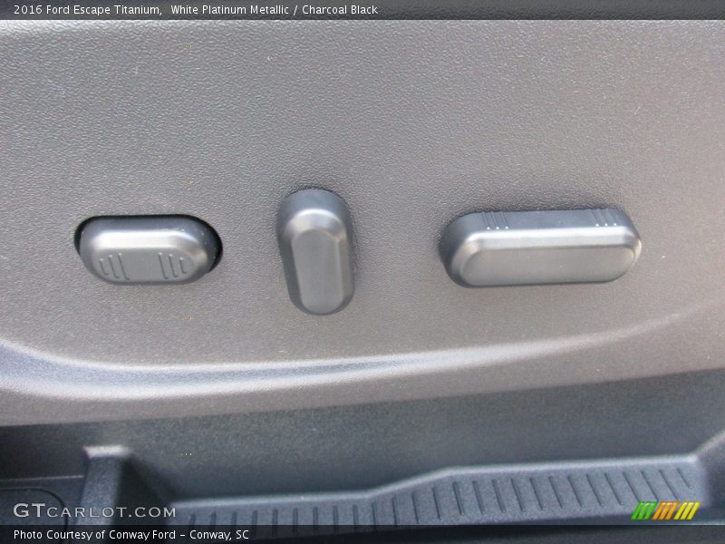 White Platinum Metallic / Charcoal Black 2016 Ford Escape Titanium