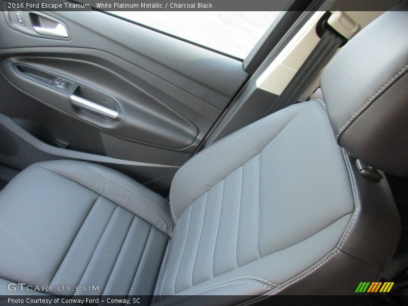 White Platinum Metallic / Charcoal Black 2016 Ford Escape Titanium