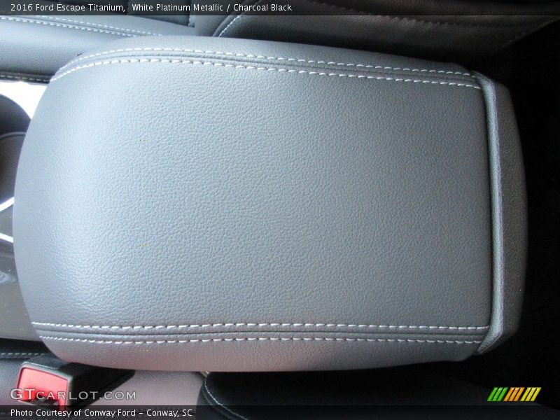 White Platinum Metallic / Charcoal Black 2016 Ford Escape Titanium