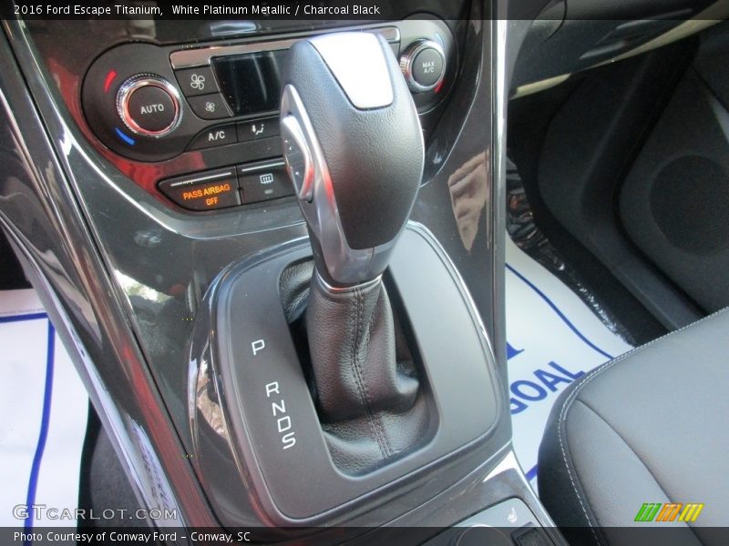 White Platinum Metallic / Charcoal Black 2016 Ford Escape Titanium