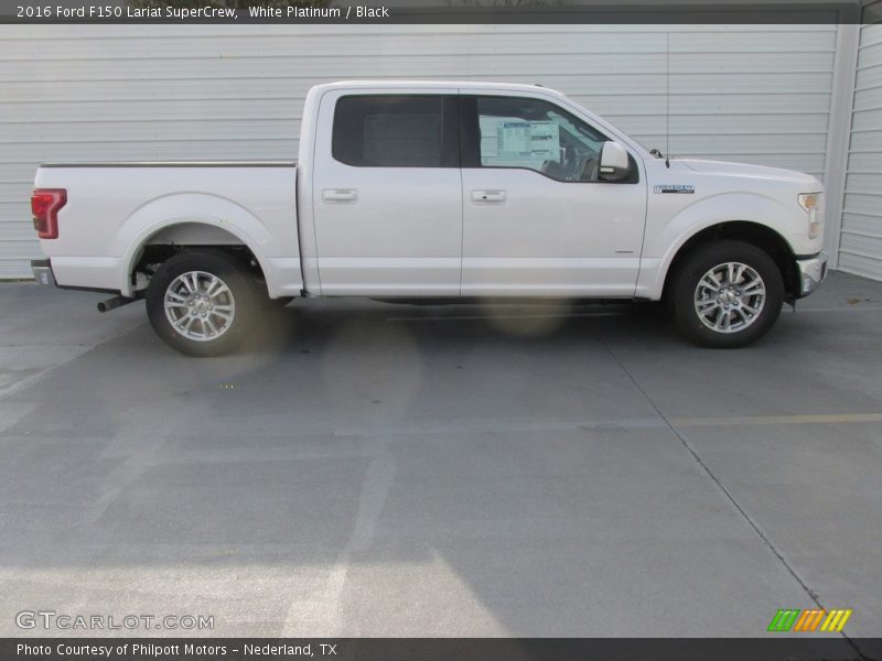 White Platinum / Black 2016 Ford F150 Lariat SuperCrew