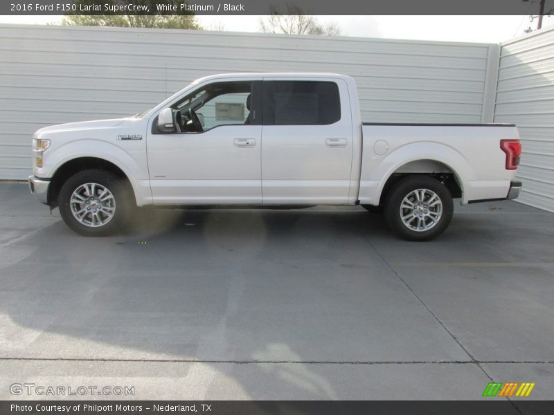White Platinum / Black 2016 Ford F150 Lariat SuperCrew