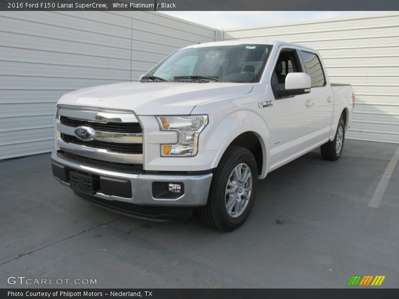 White Platinum / Black 2016 Ford F150 Lariat SuperCrew