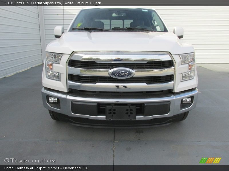 White Platinum / Black 2016 Ford F150 Lariat SuperCrew