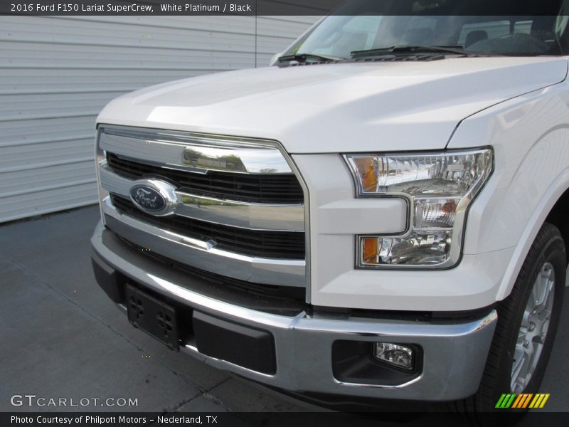 White Platinum / Black 2016 Ford F150 Lariat SuperCrew