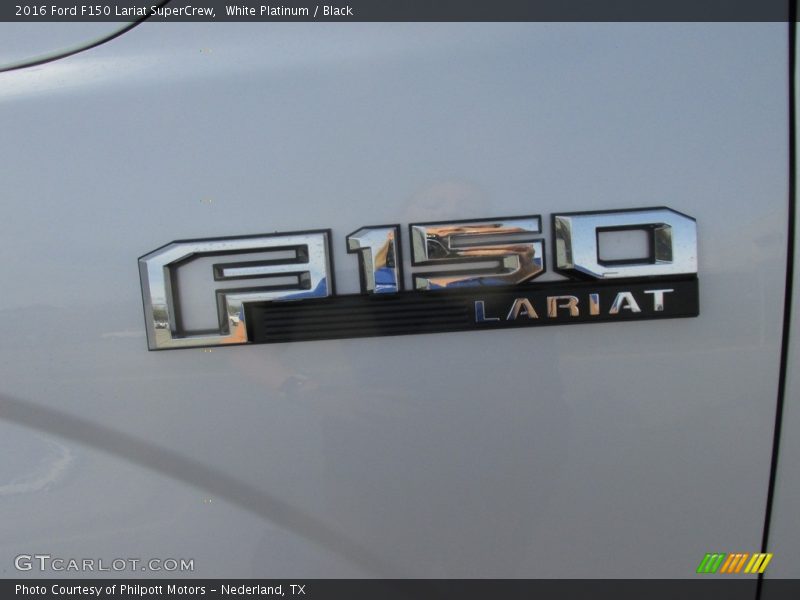 White Platinum / Black 2016 Ford F150 Lariat SuperCrew