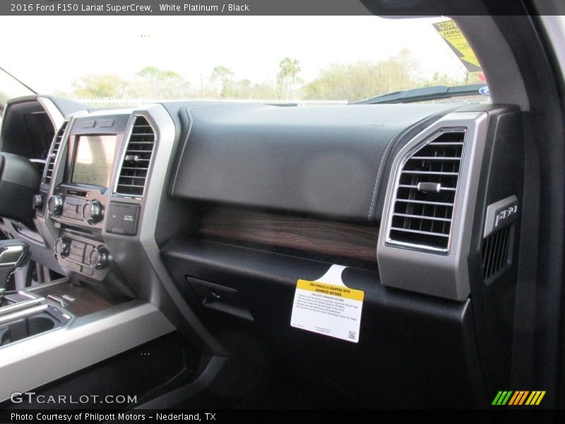 White Platinum / Black 2016 Ford F150 Lariat SuperCrew