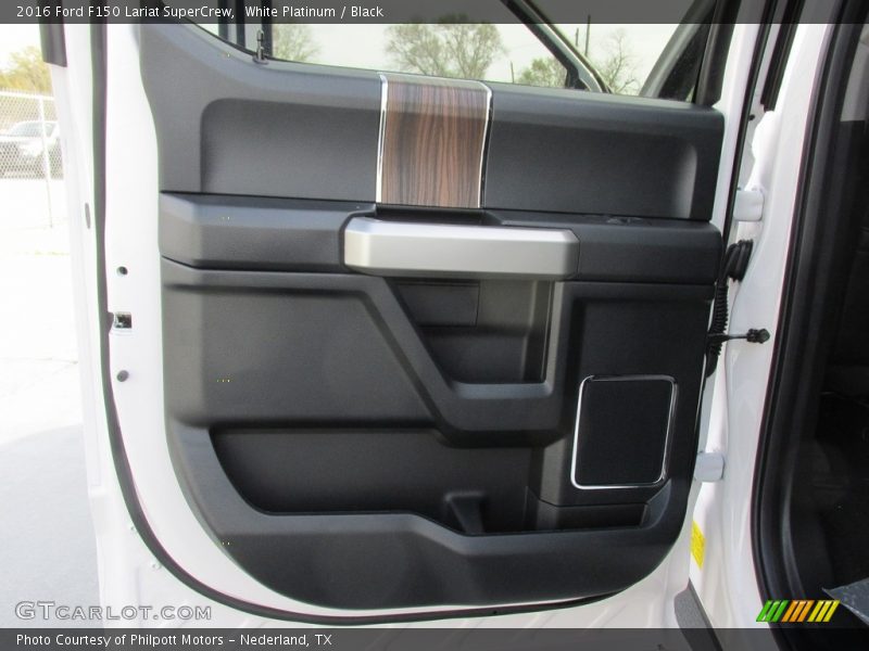 White Platinum / Black 2016 Ford F150 Lariat SuperCrew