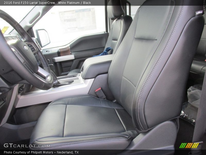White Platinum / Black 2016 Ford F150 Lariat SuperCrew