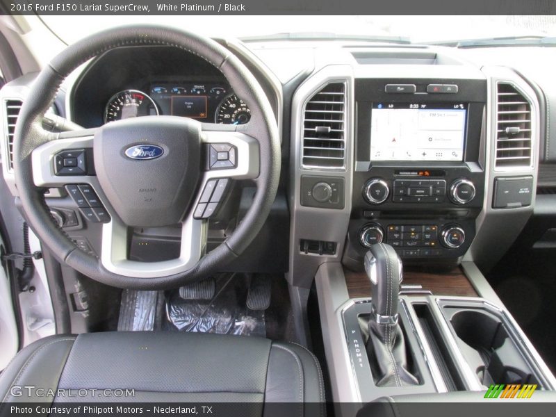White Platinum / Black 2016 Ford F150 Lariat SuperCrew