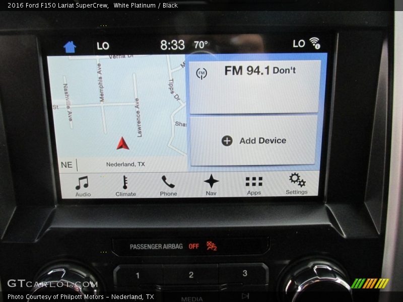 White Platinum / Black 2016 Ford F150 Lariat SuperCrew