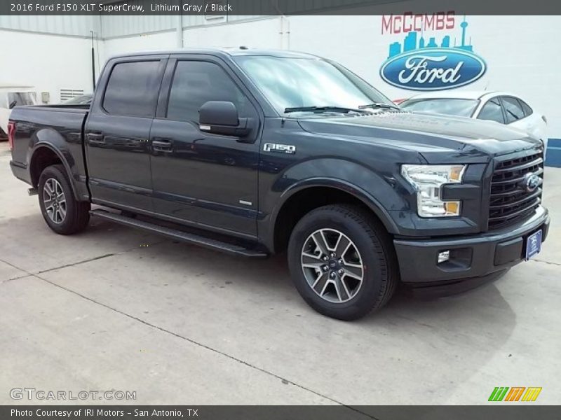 Lithium Gray / Black 2016 Ford F150 XLT SuperCrew