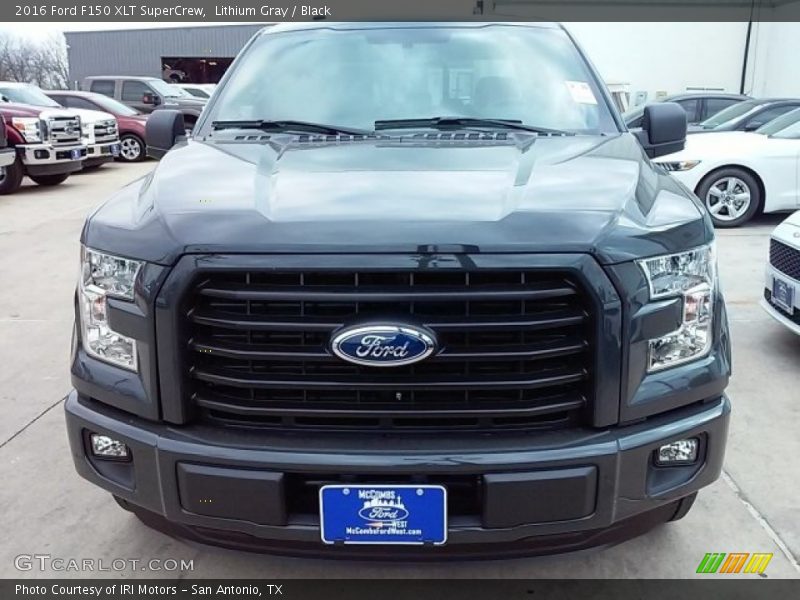 Lithium Gray / Black 2016 Ford F150 XLT SuperCrew
