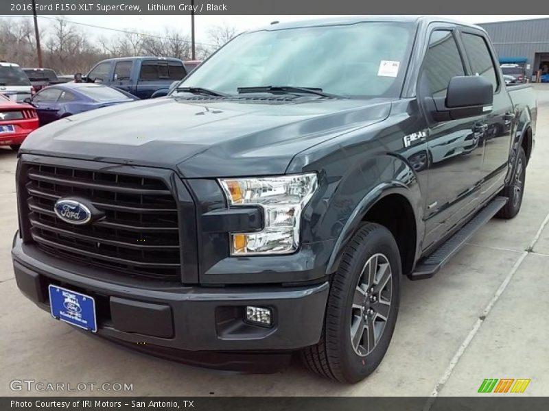 Lithium Gray / Black 2016 Ford F150 XLT SuperCrew