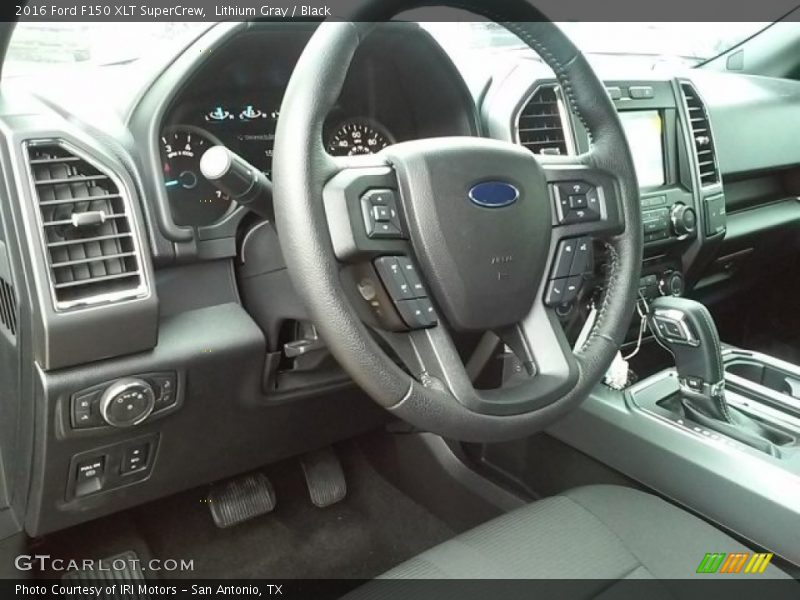 Lithium Gray / Black 2016 Ford F150 XLT SuperCrew
