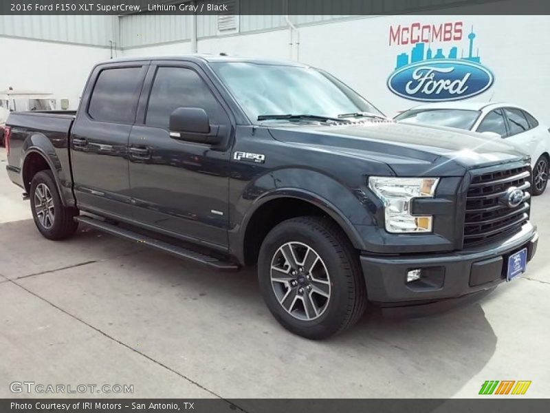 Lithium Gray / Black 2016 Ford F150 XLT SuperCrew
