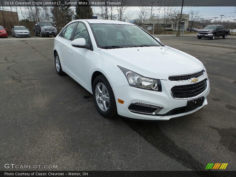 Summit White / Medium Titanium 2016 Chevrolet Cruze Limited LT