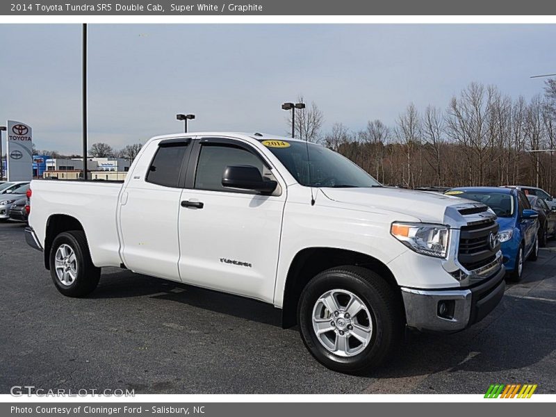 Super White / Graphite 2014 Toyota Tundra SR5 Double Cab