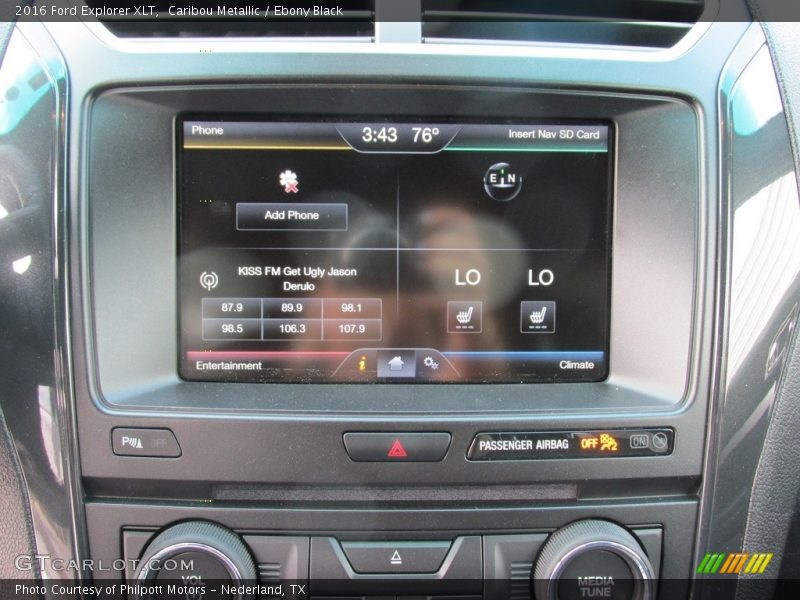 Caribou Metallic / Ebony Black 2016 Ford Explorer XLT