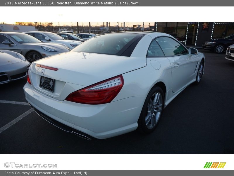 Diamond White Metallic / Beige/Brown 2013 Mercedes-Benz SL 550 Roadster