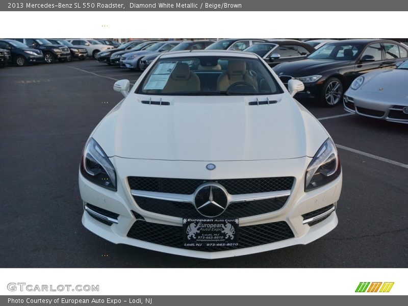 Diamond White Metallic / Beige/Brown 2013 Mercedes-Benz SL 550 Roadster
