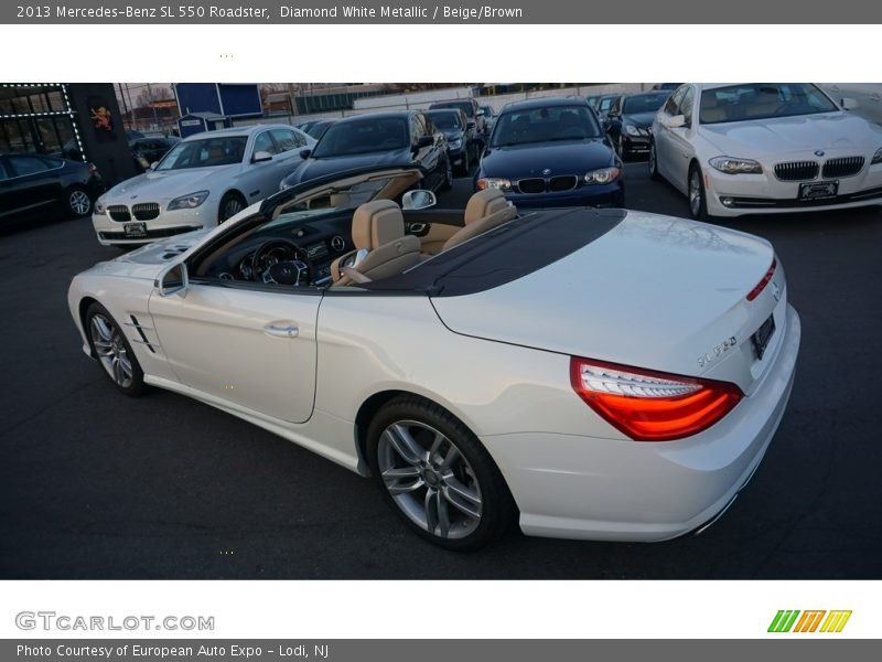 Diamond White Metallic / Beige/Brown 2013 Mercedes-Benz SL 550 Roadster