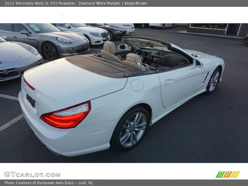 Diamond White Metallic / Beige/Brown 2013 Mercedes-Benz SL 550 Roadster