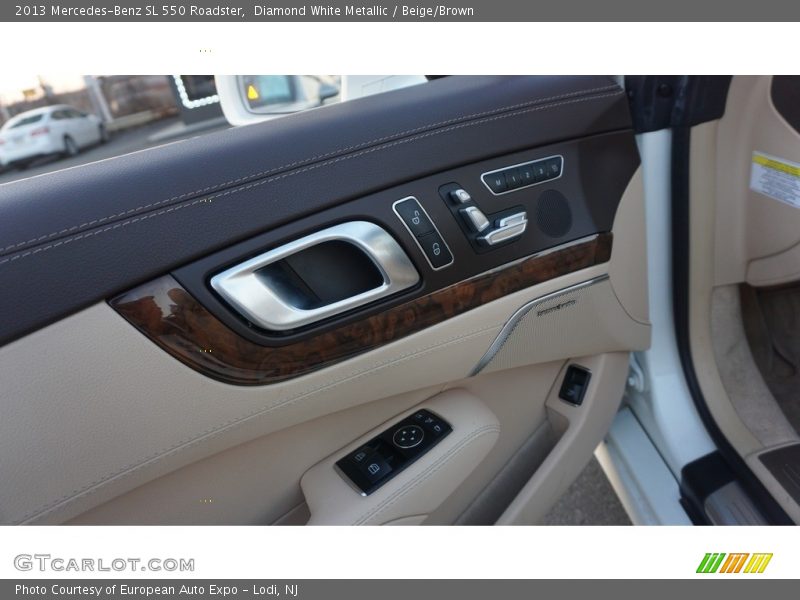 Diamond White Metallic / Beige/Brown 2013 Mercedes-Benz SL 550 Roadster