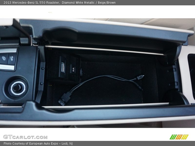 Diamond White Metallic / Beige/Brown 2013 Mercedes-Benz SL 550 Roadster