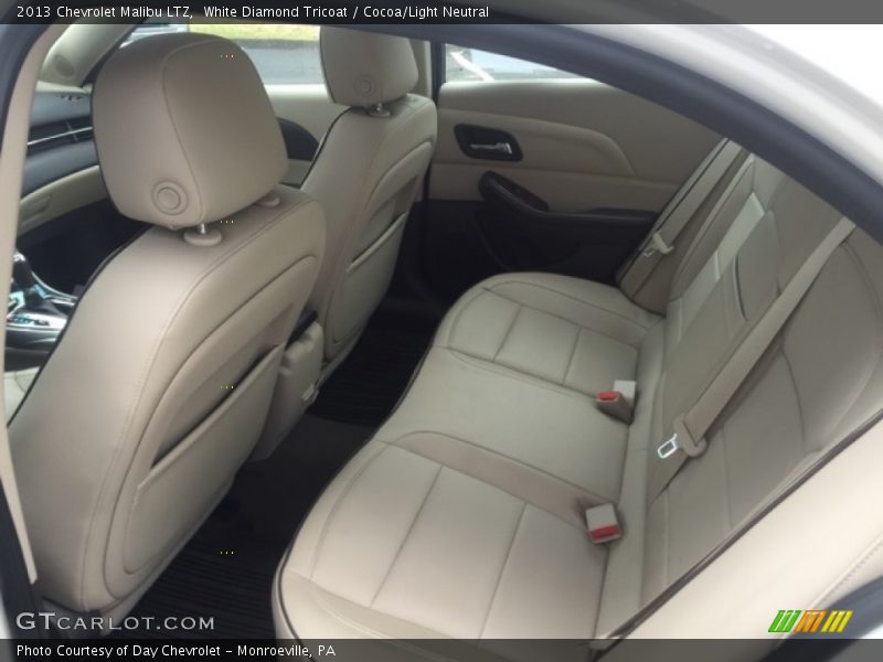 White Diamond Tricoat / Cocoa/Light Neutral 2013 Chevrolet Malibu LTZ