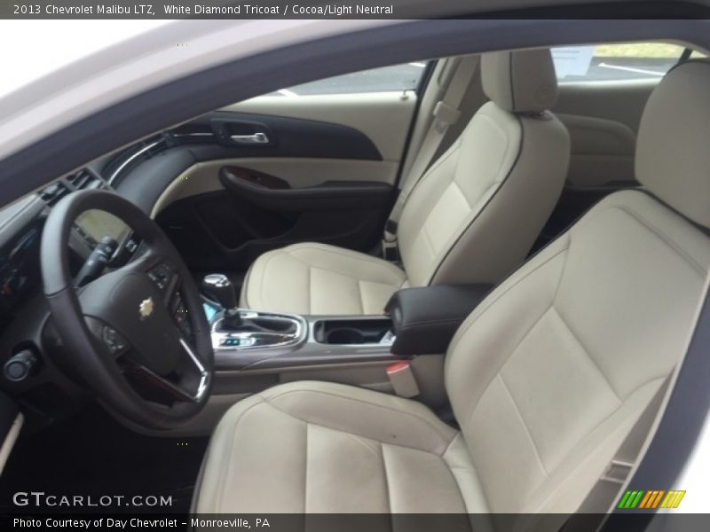 White Diamond Tricoat / Cocoa/Light Neutral 2013 Chevrolet Malibu LTZ