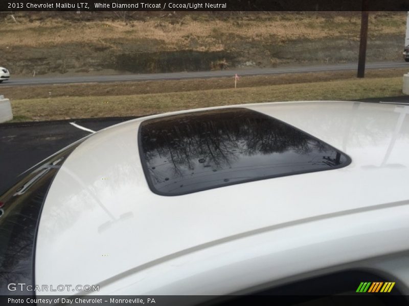 White Diamond Tricoat / Cocoa/Light Neutral 2013 Chevrolet Malibu LTZ