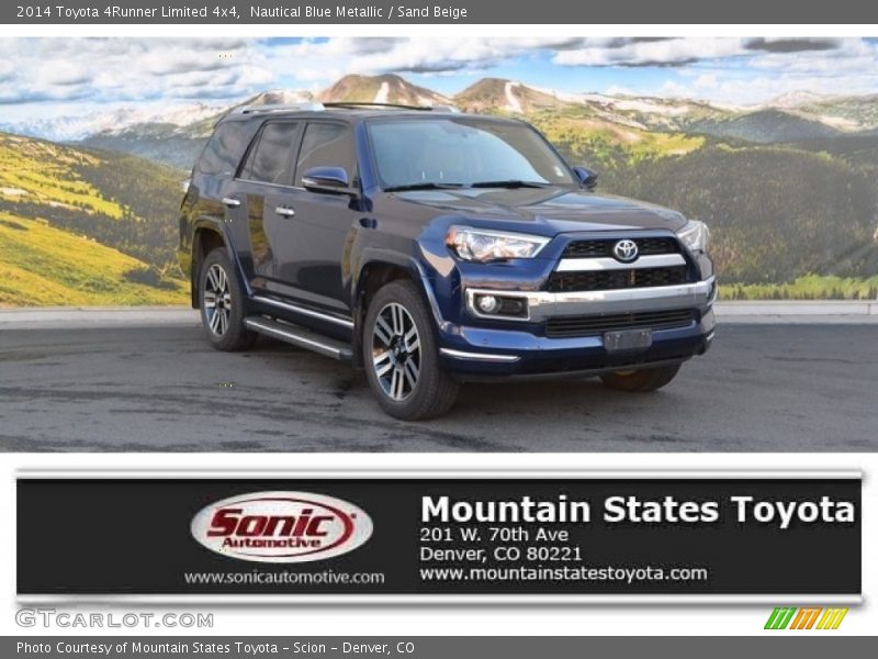 Nautical Blue Metallic / Sand Beige 2014 Toyota 4Runner Limited 4x4