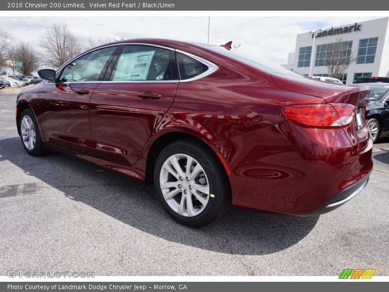 Velvet Red Pearl / Black/Linen 2016 Chrysler 200 Limited