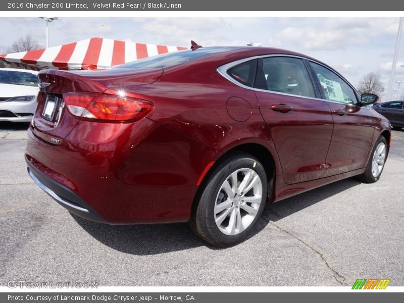 Velvet Red Pearl / Black/Linen 2016 Chrysler 200 Limited
